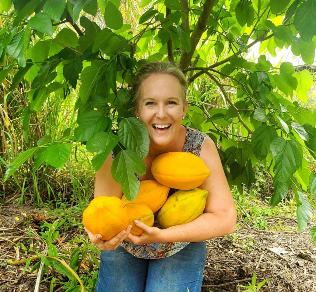 woman picking fruit